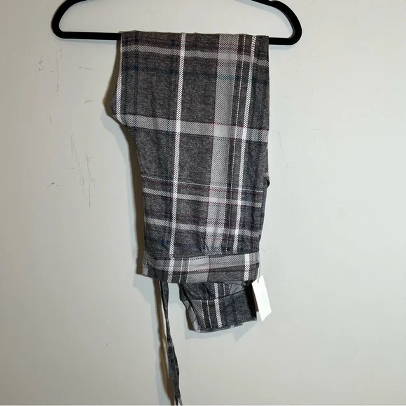 Secret Treasures Hacci Knit Plaid Pajama Jogger Pants - Picture 2 of 4